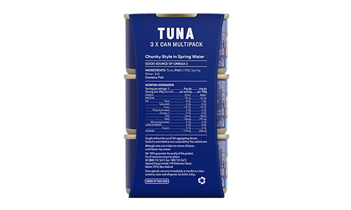 tuna 3 pack, sealords 95 gram cans ready to eat nutrition and ingredient list