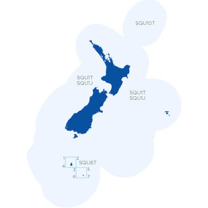 illustration of nz and the water surrounding it.