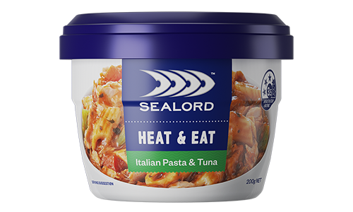 sealord italian heat and eat tuna pasta made in NZ
