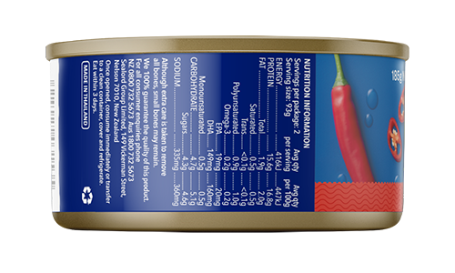 sweet chilli canned tuna ingredient list.