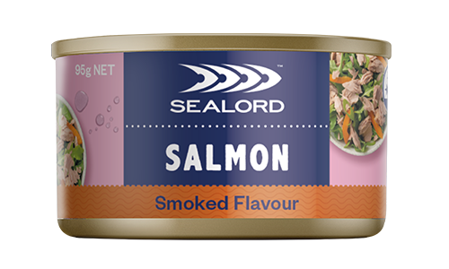 Skinless boneless pink salmon matched with natural flavoursome ingredients. produced in a can - Sealord Nz