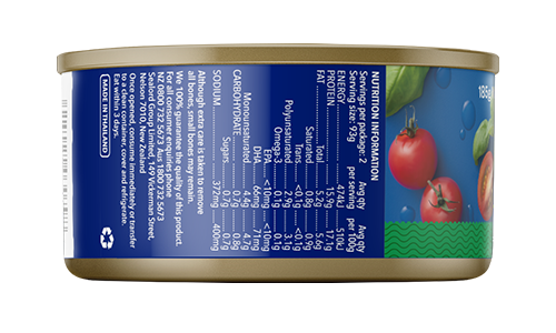 sealord tomato and basil canned tuna ingredient list